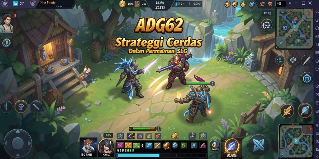 Tangkapan layar gameplay ADG62 menampilkan pertempuran strategi yang mendebarkan.