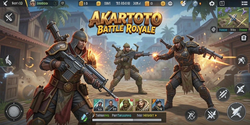 Gameplay intens di medan perang AKARTOTO dengan aksi memukau.