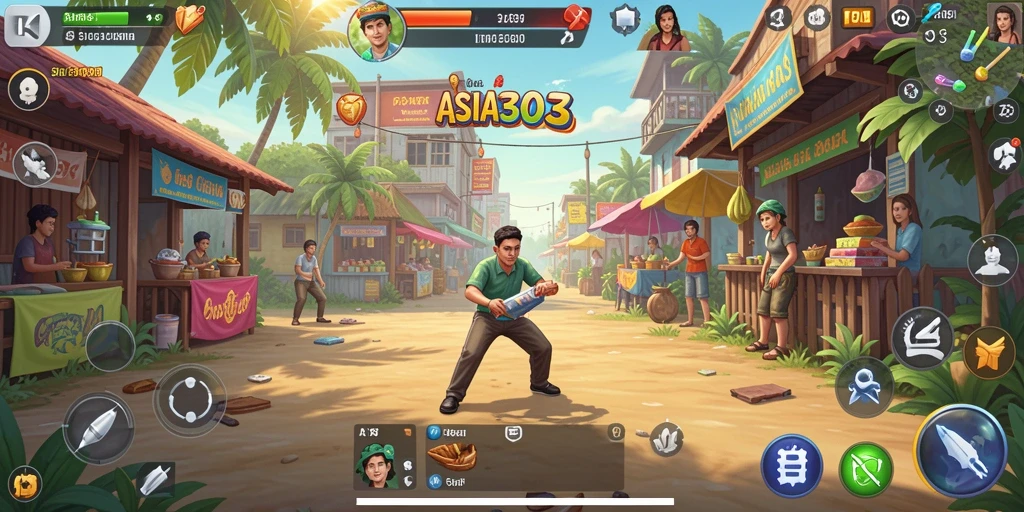 Tampilan gameplay ASIA303 yang menakjubkan dengan interaksi karakter.