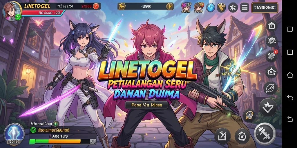 Tampilan menarik dari gameplay anime LINETOGEL yang seru.