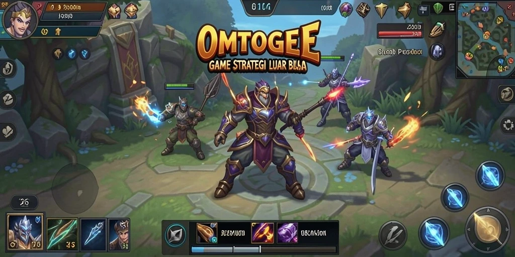 Screenshot gameplay OMTOGEL menampilkan pertarungan strategis yang mendebarkan.