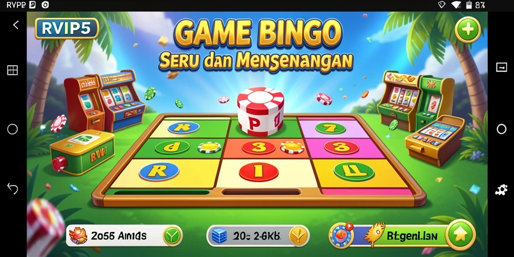 Tangkapan layar gameplay RVIP5 yang menampilkan suasana seru bingo.
