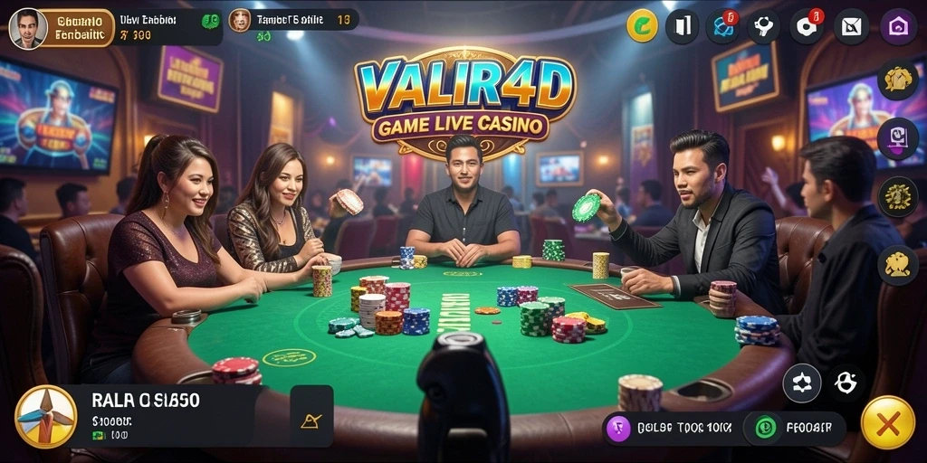 Screenshot VALIR4D menampilkan dealer profesional yang siap bermain.
